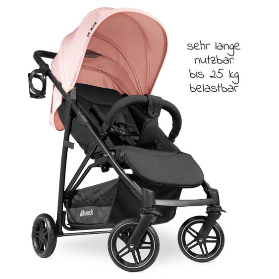 Hauck Buggy Rapid 4R Plus (bis 25 kg) - Rose