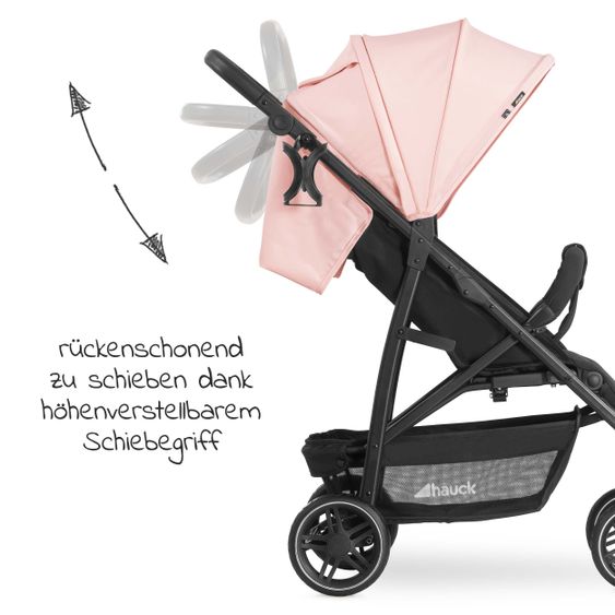 Hauck Buggy Rapid 4R Plus (bis 25 kg) - Rose