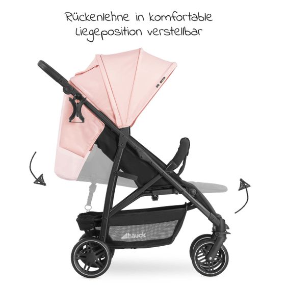 Hauck Buggy Rapid 4R Plus (bis 25 kg) - Rose