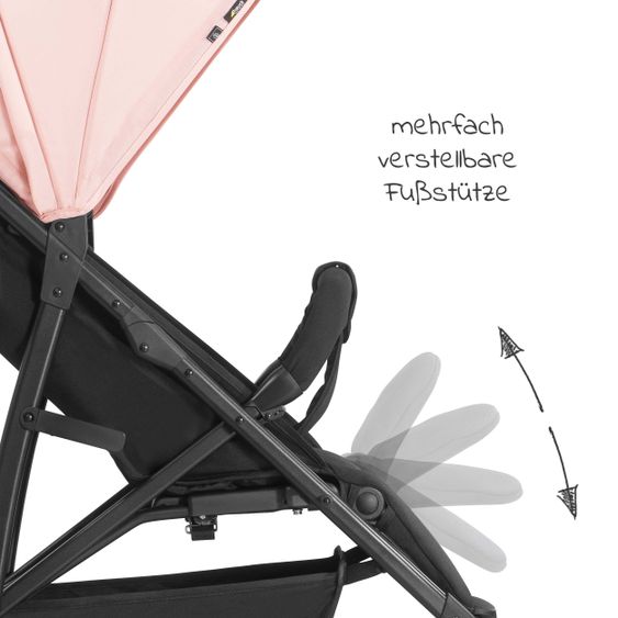 Hauck Buggy Rapid 4R Plus (bis 25 kg) - Rose