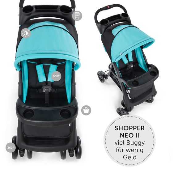 Hauck Buggy Shopper Neo II - Caviar Aqua