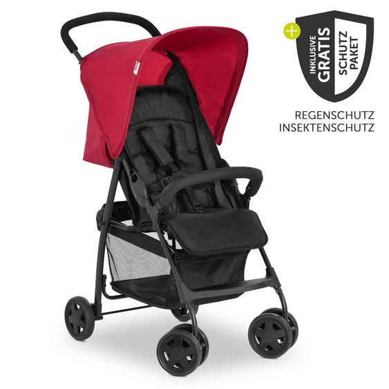 Hauck Buggy Sport con pacchetto di protezione - Rosso