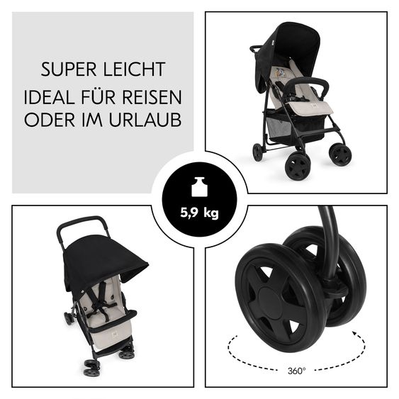 Hauck Buggy Sport - Mickey & Minnie - Black