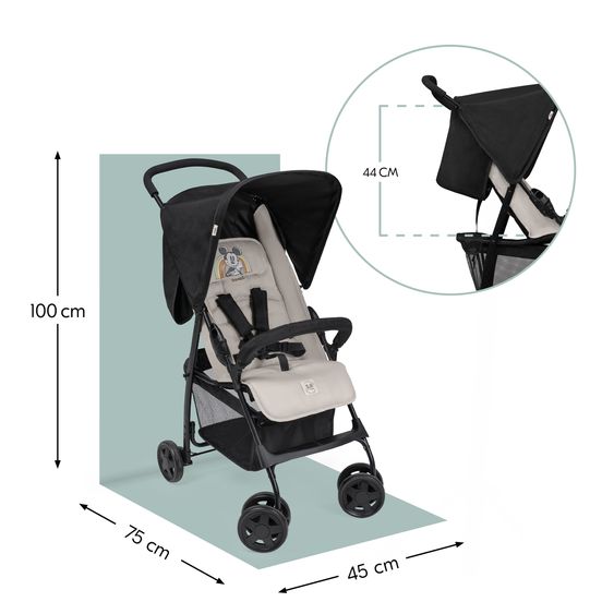 Hauck Buggy Sport - Mickey & Minnie - Black