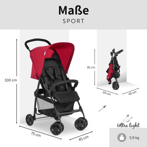 Hauck Buggy Sport - Red