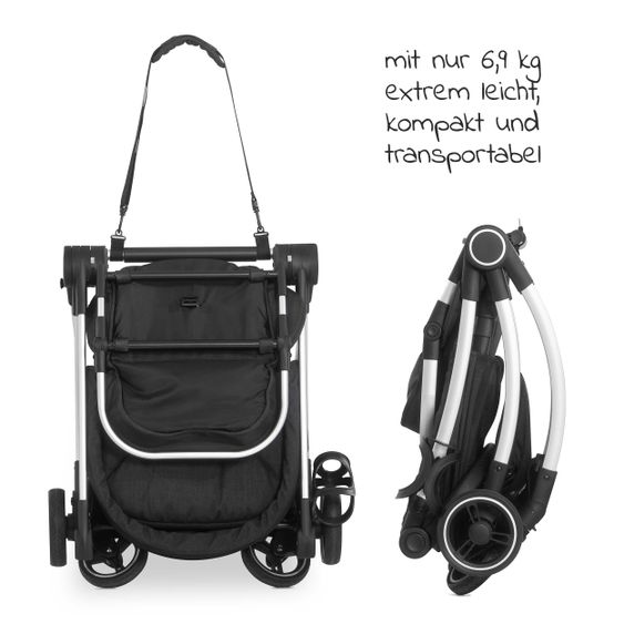 Hauck Buggy & Sportwagen Colibri (bis 25 kg belastbar) - Melange Black