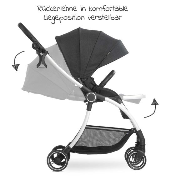 Hauck Buggy & Sportwagen Colibri (bis 25 kg belastbar) - Melange Black