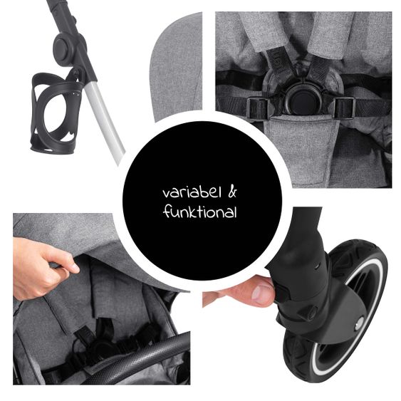 Hauck Buggy & Sportwagen Colibri (bis 25 kg belastbar) - Melange Grey
