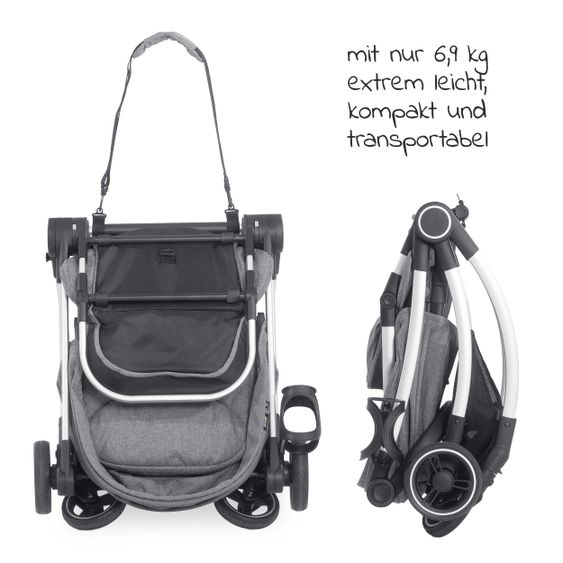 Hauck Buggy & Sportwagen Colibri (bis 25 kg belastbar) - Melange Grey