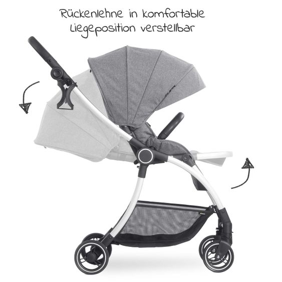Hauck Buggy & Sportwagen Colibri (bis 25 kg belastbar) - Melange Grey