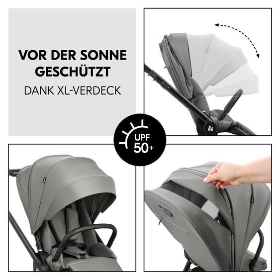Hauck Buggy & Sportwagen Move N Care inkl. Adapter für Babyschale - Dark Grey