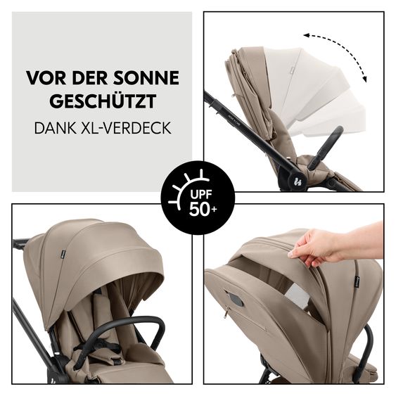 Hauck Buggy & Sportwagen Move N Care inkl. Adapter für Babyschale - Mocha