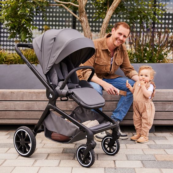 Hauck Buggy & Pushchair Move N Care incl. comfort seat pad & adapter for infant car seat - Dark Grey