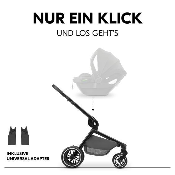 Hauck Buggy & Pushchair Move N Care incl. comfort seat pad & adapter for infant car seat - Dark Grey