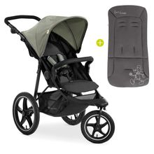 Buggy & Sportwagen Runner mit großen Luftreifen inkl. Komfort Sitzauflage - Disney Mickey Mouse - Olive