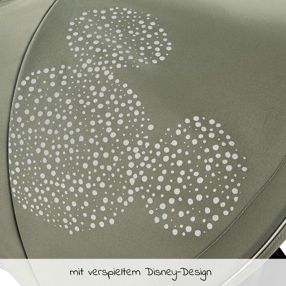 Hauck Buggy & Pushchair Runner with large air tyres incl. comfort seat pad - Disney Mickey Mouse - Olive