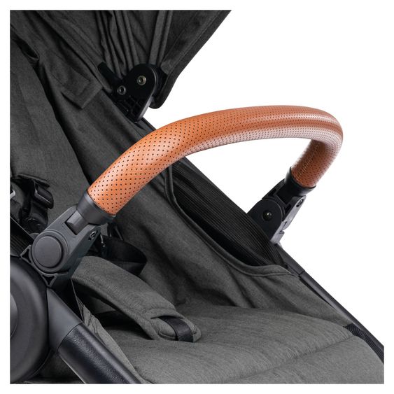 Hauck Buggy & Sportwagen UpTown Black inkl. 3in1  Babynest Carry N Play & XXL Zubehörpaket - Melange Grey