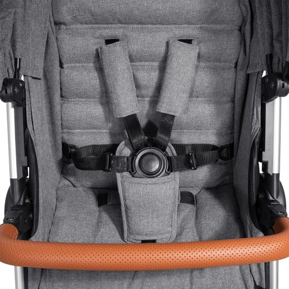 Hauck Buggy & Sportwagen UpTown (mit Liegefunktion & Einhand-Faltung) inkl. XXL Zubehörpaket - Melange Grey