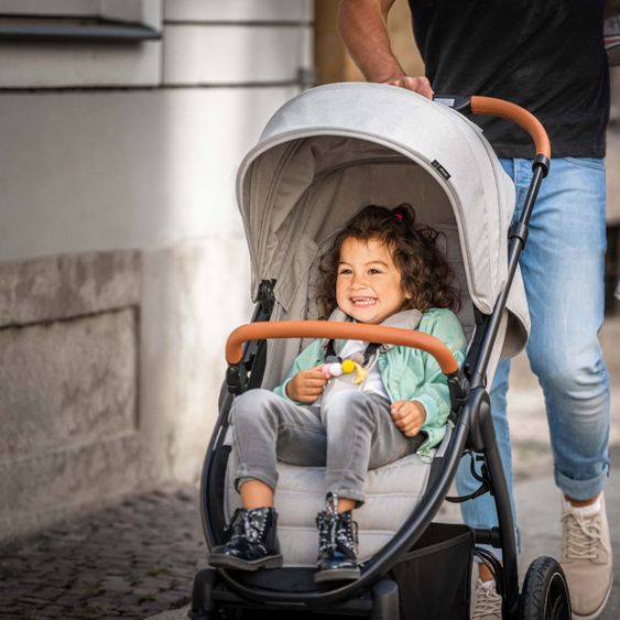 Hauck Buggy & Sportwagen UpTown (mit Liegefunktion & Einhand-Faltung) inkl. XXL Zubehörpaket - Melange Grey