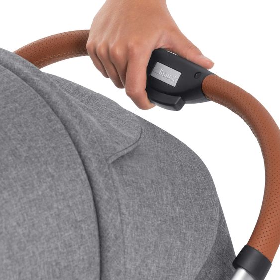 Hauck Buggy & Sportwagen UpTown (mit Liegefunktion & Einhand-Faltung) inkl. XXL Zubehörpaket - Melange Grey