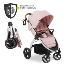 Buggy & Stroller UpTown (with recline function & one-hand fold) incl. XXL accessories package - Melange Rose