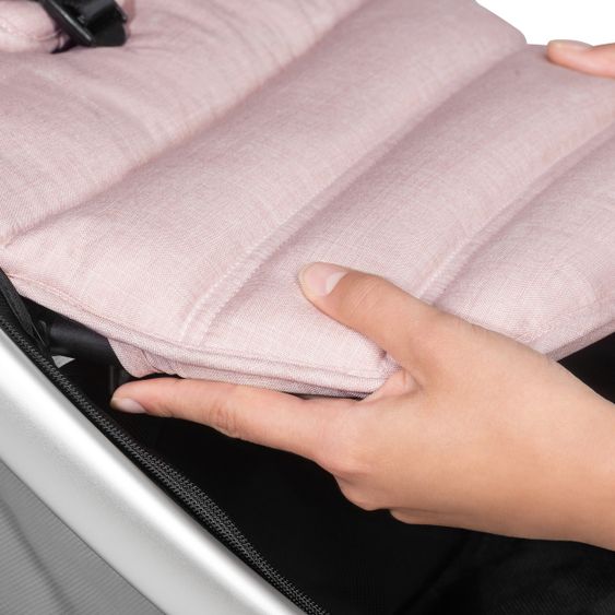 Hauck Buggy & Sportwagen UpTown (mit Liegefunktion & Einhand-Faltung) inkl. XXL Zubehörpaket - Melange Rose