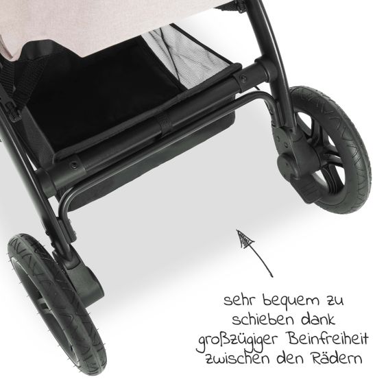 Hauck Buggy & Sportwagen UpTown (mit Liegefunktion, Schieber höhenverstellbar, Einhand-Faltung) - Melange Beige