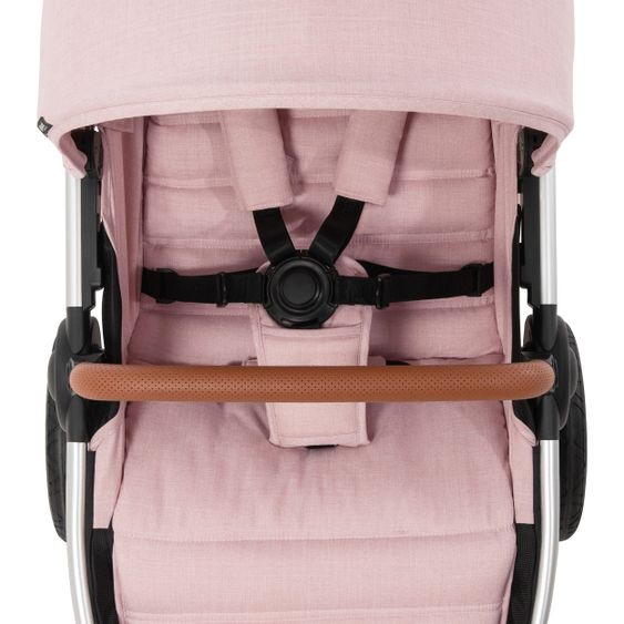 Hauck Buggy & Stroller UpTown (with recline function, height adjustable slider, one-hand fold) - Melange Rose
