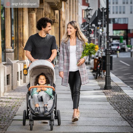 Hauck Buggy & Stroller UpTown (with recline function, height adjustable slider, one-hand fold) - Melange Rose