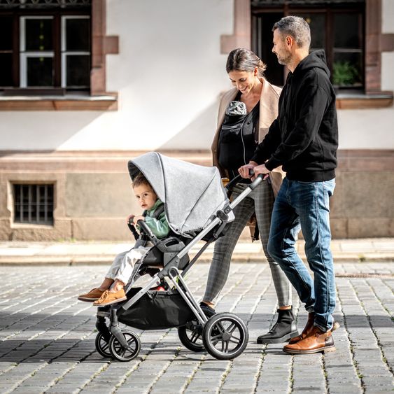 Hauck Buggy & Sportwagen Vision X inkl. XXL Zubehörpaket - Melange Grey