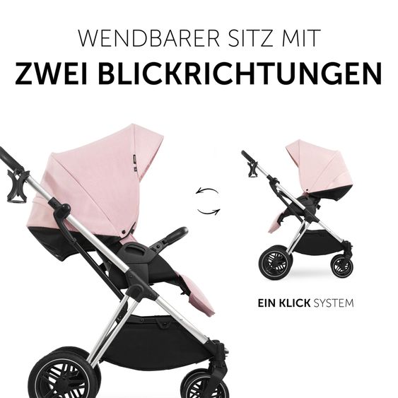 Hauck Buggy & Sportwagen Vision X inkl. XXL Zubehörpaket - Melange Rose