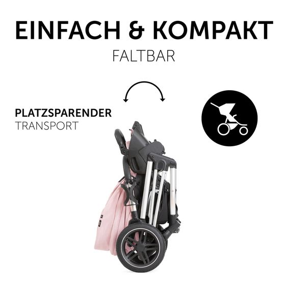 Hauck Buggy & Sportwagen Vision X inkl. XXL Zubehörpaket - Melange Rose