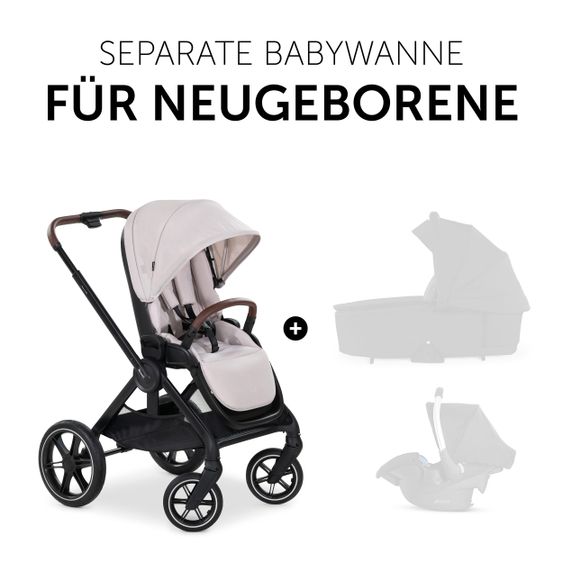 Hauck Buggy & Sportwagen Walk N Care mit Liegefunktion und drehbarem Sitz (bis 25 kg belastbar) - Beige