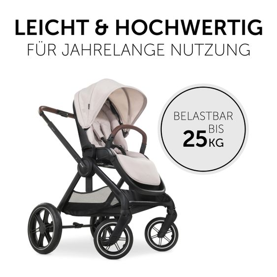 Hauck Buggy & Sportwagen Walk N Care mit Liegefunktion und drehbarem Sitz (bis 25 kg belastbar) - Beige