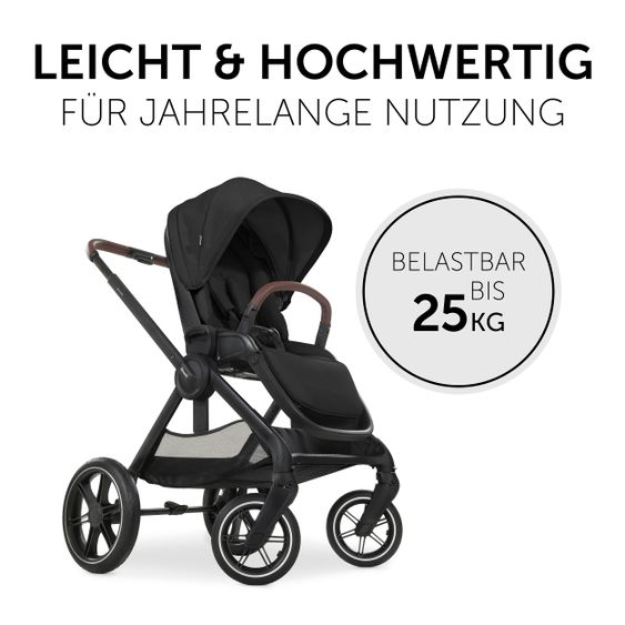 Hauck Buggy & Sportwagen Walk N Care mit Liegefunktion und drehbarem Sitz (bis 25 kg belastbar) - Black