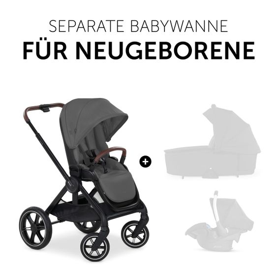 Hauck Buggy & Sportwagen Walk N Care mit Liegefunktion und drehbarem Sitz (bis 25 kg belastbar) - Dark Grey