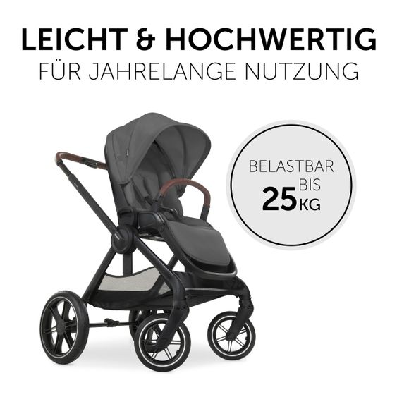 Hauck Buggy & Sportwagen Walk N Care mit Liegefunktion und drehbarem Sitz (bis 25 kg belastbar) - Dark Grey