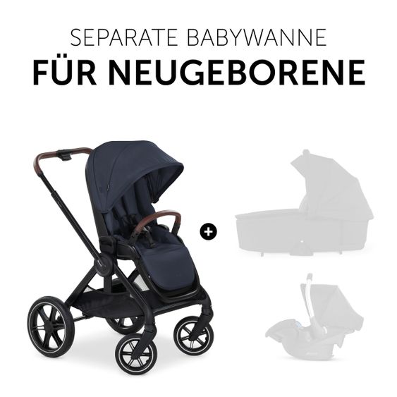 Hauck Buggy & Sportwagen Walk N Care mit Liegefunktion und drehbarem Sitz (bis 25 kg belastbar) - Dark Navy Blue