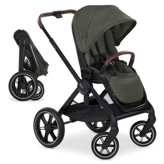 Hauck Passeggino Walk N Care con funzione sdraiata e sedile girevole (carico massimo 25 kg) - Dark Olive