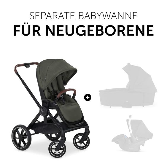 Hauck Passeggino Walk N Care con funzione sdraiata e sedile girevole (carico massimo 25 kg) - Dark Olive