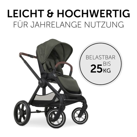 Hauck Passeggino Walk N Care con funzione sdraiata e sedile girevole (carico massimo 25 kg) - Dark Olive
