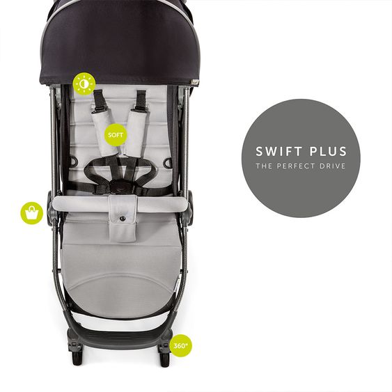 Hauck Buggy Swift Plus - Silver Charcoal
