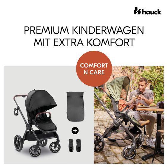 Hauck Set Passeggino Leggero Travel Comfort N Care & Tulip - Nero