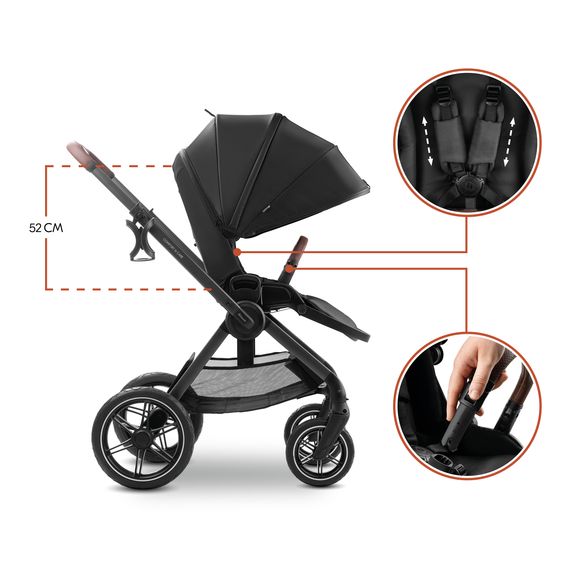 Hauck Set Passeggino Leggero Travel Comfort N Care & Tulip - Nero