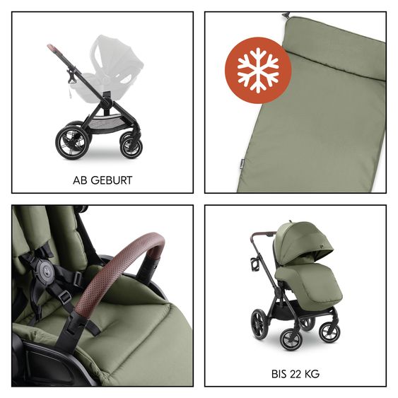 Hauck Set Passeggino Leggero Travel Comfort N Care & Tulip - Oliva