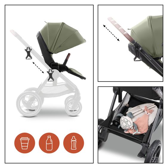 Hauck Set Passeggino Leggero Travel Comfort N Care & Tulip - Oliva