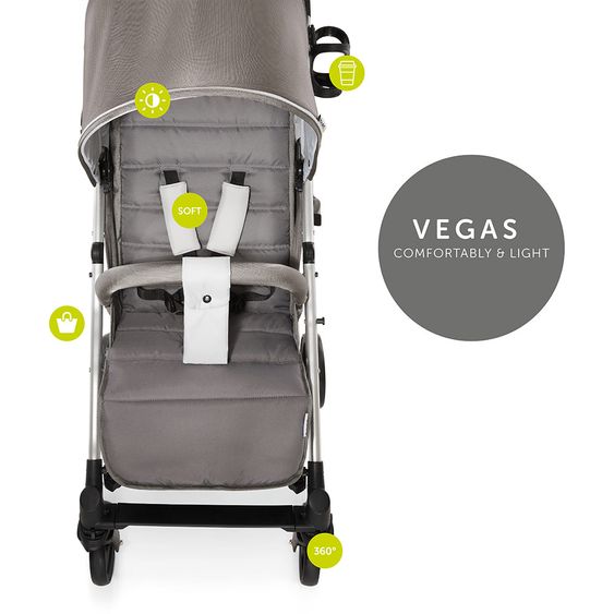 Hauck Buggy Vegas (bis 25 kg) - Charcoal