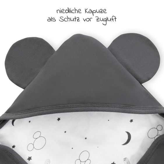 Hauck Einschlagdecke / Kuscheldecke Snuggle N Dream - Disney - Mickey Mouse Anthracite