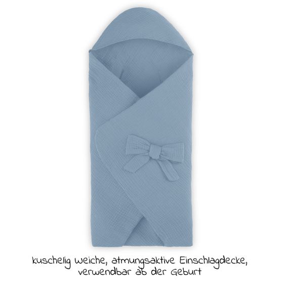 Hauck Einschlagdecke / Kuscheldecke Snuggle So Cosy - Dusty Blue