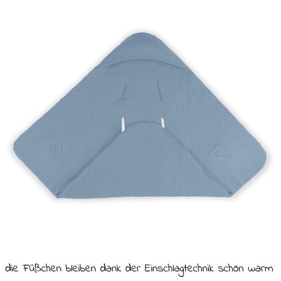 Hauck Einschlagdecke / Kuscheldecke Snuggle So Cosy - Dusty Blue